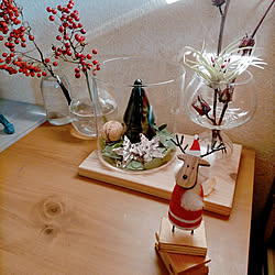 棚/クリスマス/花のある暮らし/DIY/ハンドメイドオーナメント...などのインテリア実例 - 2021-12-12 21:21:55