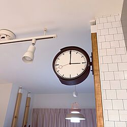 時計/両面時計/ラブリコ/ダクトレール+スポットライト/IKEA...などのインテリア実例 - 2022-04-10 20:33:26