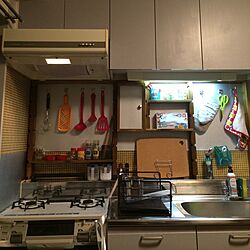 キッチン/壁紙屋本舗/DIYのインテリア実例 - 2016-04-24 20:47:47