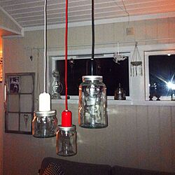 リビング/homemade lamps/colored fabric wiresのインテリア実例 - 2013-02-13 05:54:57