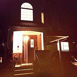玄関/入り口/玄関の明かり/ライトアップ/夜は灯台のような我が家。のインテリア実例 - 2015-05-14 22:54:21