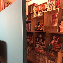 本棚DIY/おもちゃ部屋/雑貨/DIY/北欧...などのインテリア実例 - 2016-06-18 20:33:42