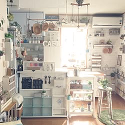 部屋全体/夏/セリア/DIY/グリーン×雑貨...などのインテリア実例 - 2016-08-10 08:21:10