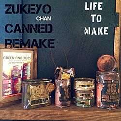 棚/リメ缶/zukeyo zakka★/zukeyoちゃんリメ缶♡のインテリア実例 - 2014-08-08 20:01:06