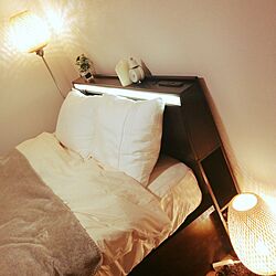ベッド周り/IKEA/1LDK/寝室/シンプル...などのインテリア実例 - 2016-01-16 18:44:23