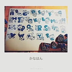 机/かなはんはんこ❤︎/けしごむはんこ/消しゴムはんこ/インスタやってます♪...などのインテリア実例 - 2015-06-14 07:06:31