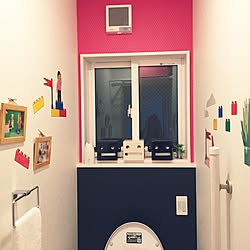 バス/トイレ/子供部屋か！/いつまで持つかな笑/ぴんく/トイレは思いっきり遊ぶ...などのインテリア実例 - 2016-06-06 00:45:38