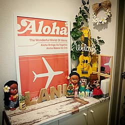 玄関/入り口/賃貸インテリア/アルファベットオブジェ/ハワイアンスタイル/ALOHA...などのインテリア実例 - 2016-07-24 06:36:50