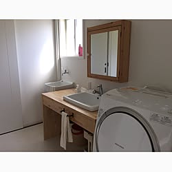 バス/トイレ/スロップシンク/IKEAかがみ/IKEAワゴン/IKEA...などのインテリア実例 - 2016-07-10 08:38:55