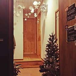玄関/入り口/クリスマス/DIY/スター/ホワイト...などのインテリア実例 - 2016-12-02 21:56:39