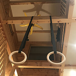 吊り輪/パインパネリング/壁/天井のインテリア実例 - 2021-06-20 22:51:59