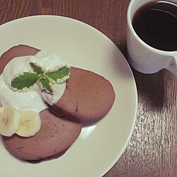 コーヒー/朝食/パイナップルミント/パンケーキのインテリア実例 - 2015-07-02 12:48:58