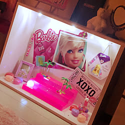 子供部屋/barbie/ピンク/ダイソー/100均...などのインテリア実例 - 2020-04-26 21:22:03