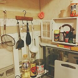 キッチン/DIY/しろが好き*/ナチュラル/賃貸のインテリア実例 - 2016-01-15 23:55:30