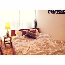 ベッド周り/IKEAカーテン/IKEA/マリメッコ/キリムのある暮らし...などのインテリア実例 - 2016-08-09 08:28:33