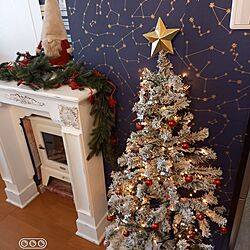 壁/天井/クリスマス/ツリー✨✨のみ購入！/ディスプレーは前からの保存品。/横のツリーはIKEAで今年買ったツリー！のインテリア実例 - 2023-11-13 19:15:37