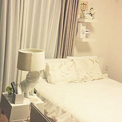 ベッド周り/IKEA/フランフラン/観葉植物のある部屋/白がすきのインテリア実例 - 2015-08-18 21:12:33