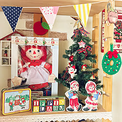 棚/アルファベットスタンプ/ラガディ アン＆アンディ♡/リンゴ編み編み♡/クリスマスリース編み編み♡...などのインテリア実例 - 2017-11-16 18:20:50