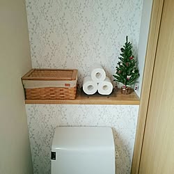 バス/トイレ/クリスマス雑貨/トイレの壁/トイレの棚のインテリア実例 - 2016-11-18 14:41:09