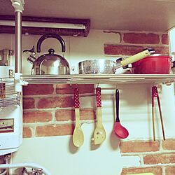 キッチン/DIY/ダイソー/レトロ/一人暮らし...などのインテリア実例 - 2016-08-05 17:50:16