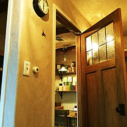 棚/ヴィンテージ/インダストリアル/木製ドア/室内ドア...などのインテリア実例 - 2016-03-30 18:08:45
