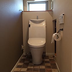 壁紙/階段下のトイレ/トイレットペーパーホルダー/トイレのインテリア実例 - 2015-07-22 03:26:07