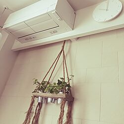 壁/天井/エアコン/時計/観葉植物のインテリア実例 - 2017-05-01 10:02:45