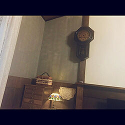 ランプが好き/ステンドグラスランプ/腰壁DIY/SEIKOSHA/ぼんぼん時計...などのインテリア実例 - 2021-09-19 09:20:04