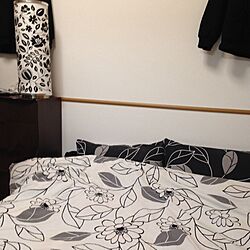 ベッド周り/IKEA/ニトリ/モノトーンのインテリア実例 - 2014-02-17 00:27:20