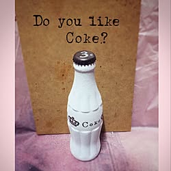 棚/これ、エイジング加工？ಠ_ಠ/coca-cola瓶/ハンドメイド/雑貨のインテリア実例 - 2015-04-12 01:54:54