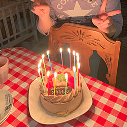 お誕生日ケーキ♡/三姉妹♡/カフェ風/いつもいいねありがとうございます♡/こどもと暮らす...などのインテリア実例 - 2020-04-29 19:42:58