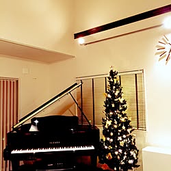 部屋全体/ブラインド/クリスマス/グランドピアノ/楽器...などのインテリア実例 - 2015-11-07 22:43:41