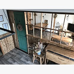 部屋全体/IG→Ryosuke.1.9/クッションフロア/板壁DIY/古道具...などのインテリア実例 - 2017-04-05 10:46:05