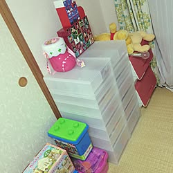 棚/おもちゃ収納/こどもと暮らす。/ポリプロピレンケース/ポリプロピレン収納...などのインテリア実例 - 2017-04-06 23:32:04