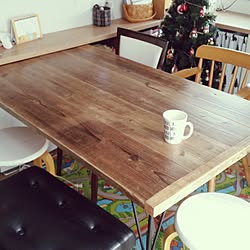 カフェ風/全貌はまだお恥ずかしいので(*ﾉωﾉ)/アンティーク風/WOODPRO足場板/WOODPRO...などのインテリア実例 - 2016-11-30 09:36:07