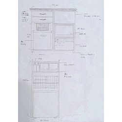 棚/カラーボックス/一人暮らし/1K 部屋作り/イラスト手書き...などのインテリア実例 - 2018-03-07 00:38:16