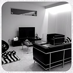リビング/Le Corbusier/IKEA/モノトーン/白黒...などのインテリア実例 - 2014-05-13 21:07:07