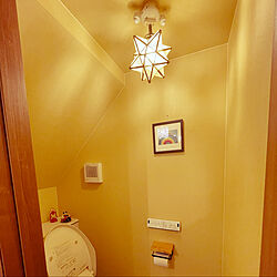 階段下トイレ/明るい空間/アートフレーム/イエローの壁/明るいトイレ...などのインテリア実例 - 2022-11-10 09:18:48