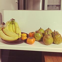 棚/冷蔵庫にりんごとキウイと柿もあるのインテリア実例 - 2015-11-03 21:03:20