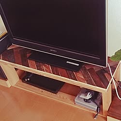 机/テレビ台/テレビ台DIY/DIY/ヘリンボーン...などのインテリア実例 - 2016-07-18 22:06:16