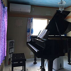 部屋全体/音楽部屋/和室から洋室へ/ピアノがある部屋/シャンデリア...などのインテリア実例 - 2019-01-04 14:45:17