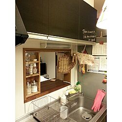 キッチン/カフェ風/黒板風/ナチュラル/DIYのインテリア実例 - 2014-09-08 10:31:46
