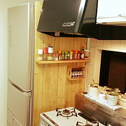 キッチン/DIY/セリア/ブライワックス・ラスティックパイン/冷蔵庫横...などのインテリア実例 - 2016-08-11 21:04:50