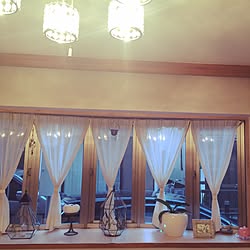 棚/出窓/カーテン(KEYUKA)/観葉植物/照明のインテリア実例 - 2016-03-09 20:42:42