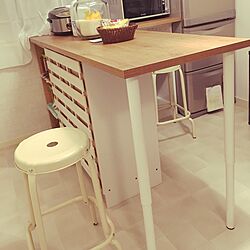 キッチン/DIY/すのこリメイク/キッチンカウンターDIY/IKEAのインテリア実例 - 2016-05-18 11:45:44