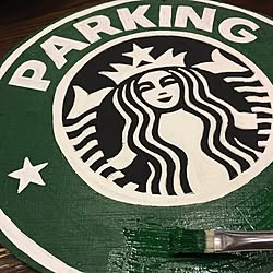 玄関/入り口/parking看板/parking/Starbucks /DIY女子...などのインテリア実例 - 2017-01-04 00:07:27