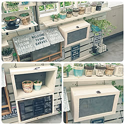 玄関/入り口/コレ、DIYしたよ！/すのこリメイク/多肉植物/ダイソー...などのインテリア実例 - 2020-05-31 21:45:57