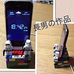 ベッド周り/ハンドメイド/息子の作品/iPhoneスタンド/LEGO...などのインテリア実例 - 2014-02-13 19:04:44