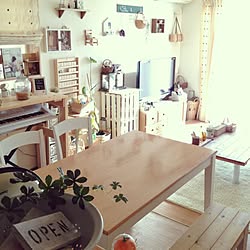 部屋全体/同じような写真ばかりで、ごめんなさい…/雑貨/100均/DIY...などのインテリア実例 - 2015-01-13 14:53:25