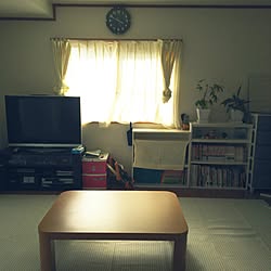 部屋全体/セリア/センスが本当にないもので(；´Д`)/テレビボード/定点観測のインテリア実例 - 2017-04-28 15:51:16